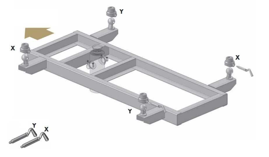 Kule do wywrotu kiper do 3,5 tony fi 60 - 4 szt w komplecie