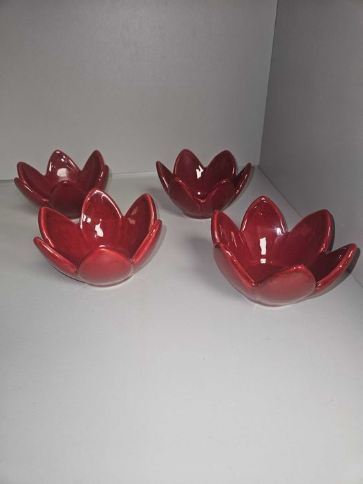 4x świecznik świeczniki porcelana