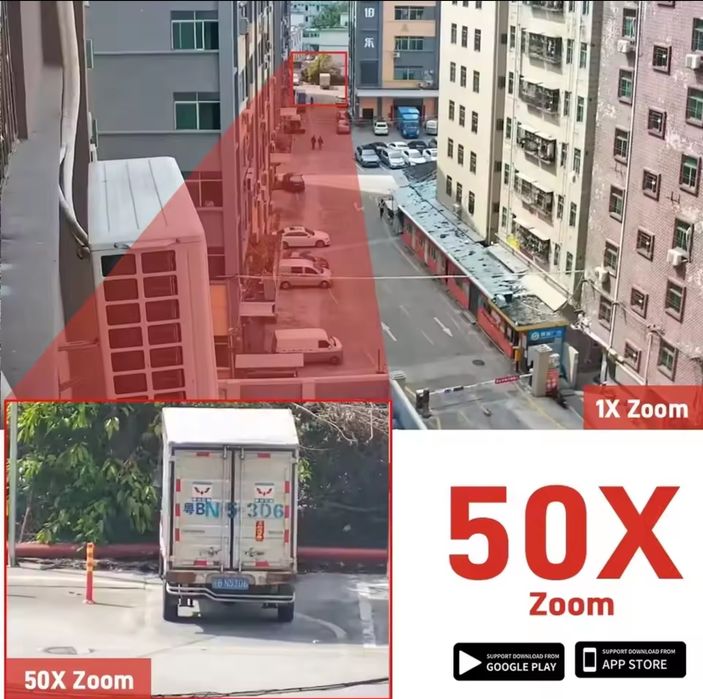 Камера WiFi 8мп 50зум відеонагляд відеокамера видеонаблюления подвійна