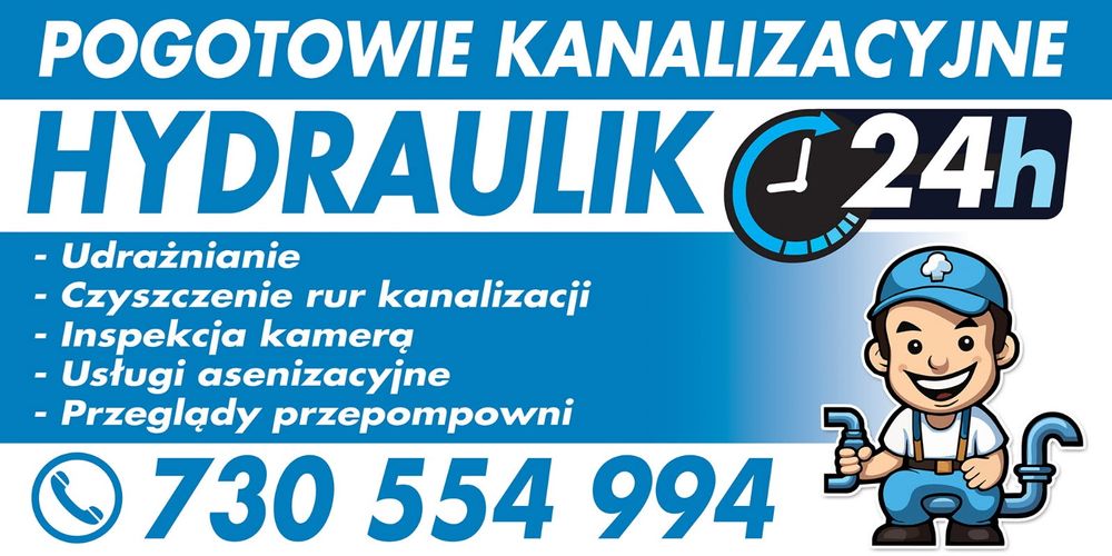 Hydraulik 24h udrażnianie kanalizacji