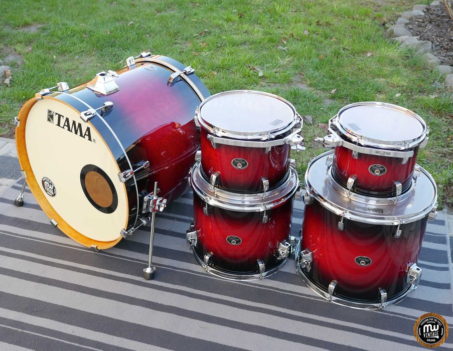 ‼️ Perkusja Tama Silverstar Custom 22”, 10”, 12", 14", 16" Red Black‼️