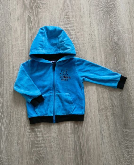 Bluza Rozpinana Zamek z Kapturem Welurowa Lupilu 74