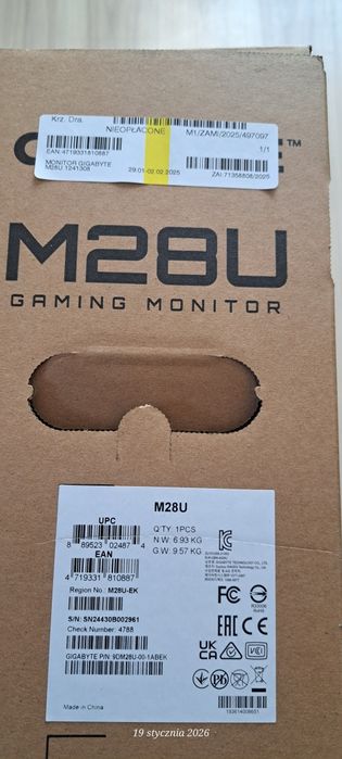 Monitor Gigabyte M28U