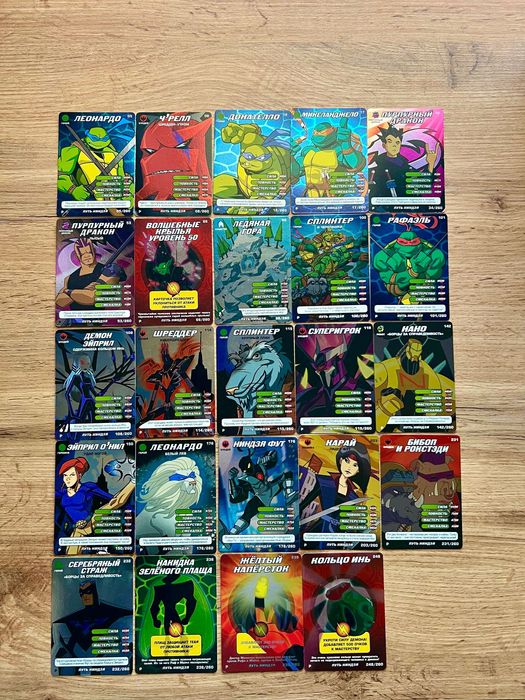 СР УР Черепашки Карточки коллекция картки ниндзя бокс боевая четверка