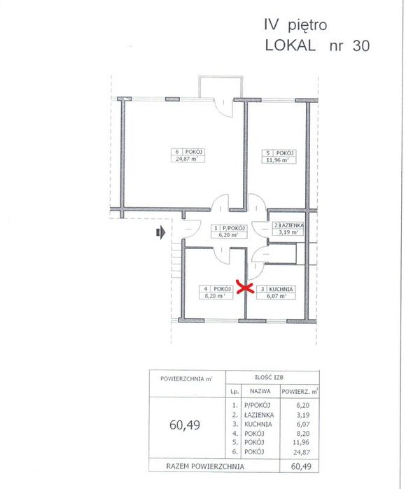 60 m² | 2/3 pokoje | Duża kuchnia + możliwość 3 pokoju | Reymonta