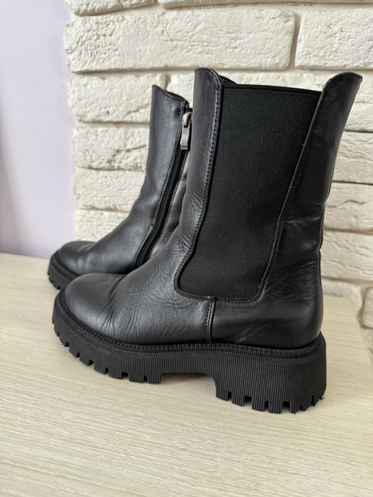 зимові чоботи, черевики з натуральної шкіри