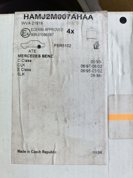 Tarcze hamulcowe tył 278mm Mercedes W202 W203 W210 R170 C209 Klocki