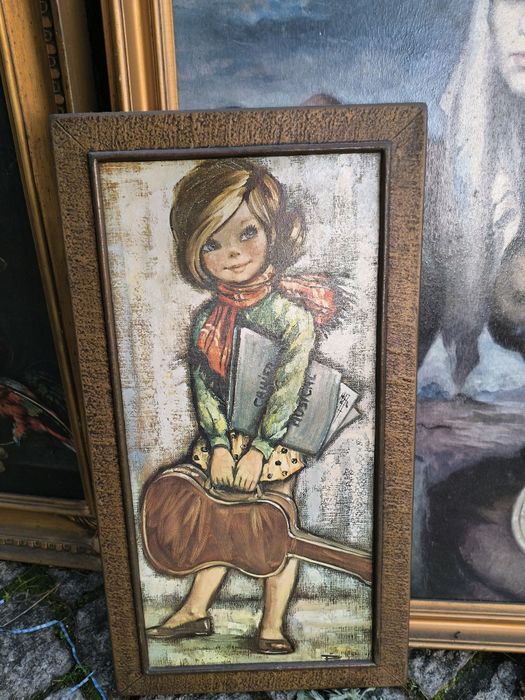 Conjunto de 5 quadros antigos