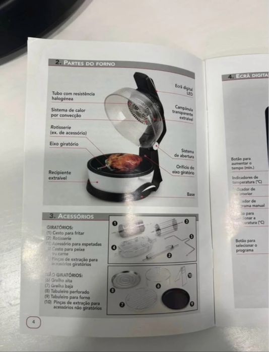 Forno portátil multifunção turbo oven 360°