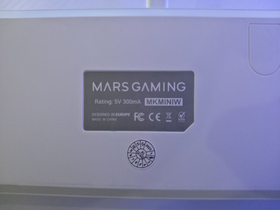 Teclado Mars Gaming MKMINI Branco