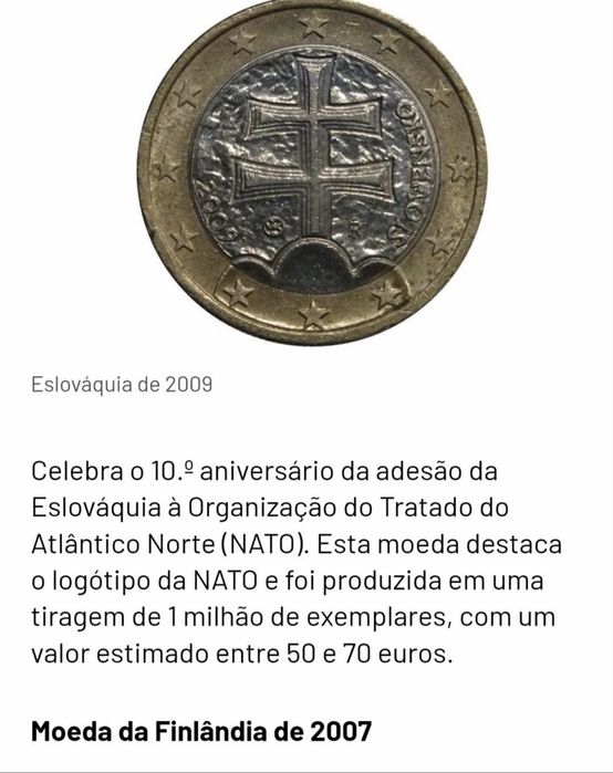 Moeda Eslováquia de 2009 raridade