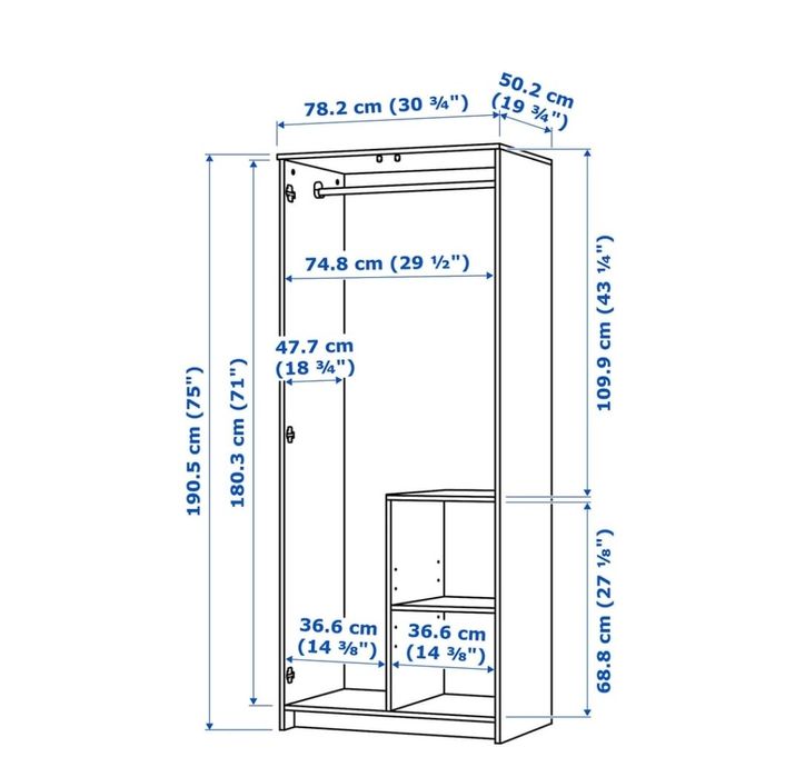 Roupeiro BRIMNES Ikea
