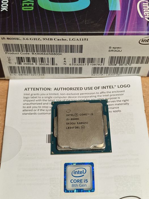 Intel Core i5-8600K (6 Cores até 4.30GHz) - Excelente Estado