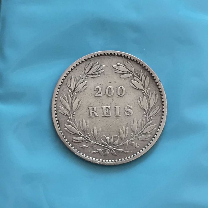 200 Réis 1886 D. Luís I - prata