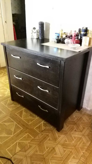 Комод натуральный массив бука бренд  Эстелла цвет венге