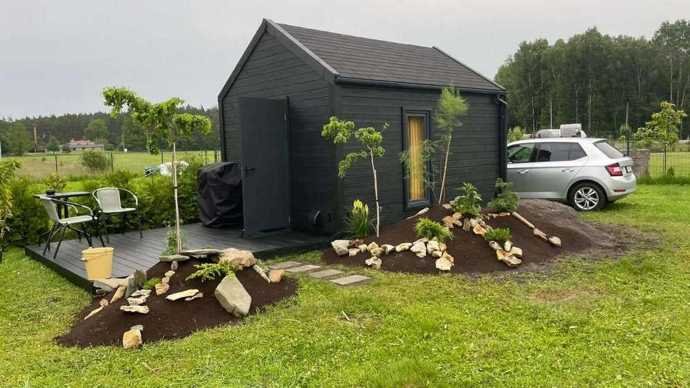 PROMOCJA -10% | • • • • Domek narzędziowy • • • • D25 II 3x4 m z tarasem DREWNOTRIK