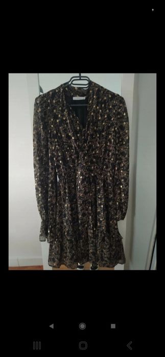 Sukienka w złote listki 34