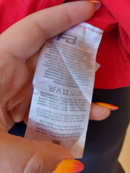 95% Bawełna Czerwona bluzka damska na ramiączkach bokserka gładka L 40