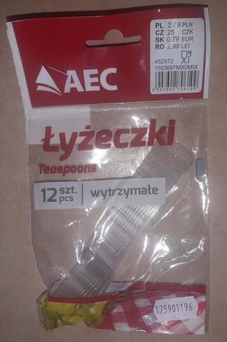 Łyżeczki plastikowe