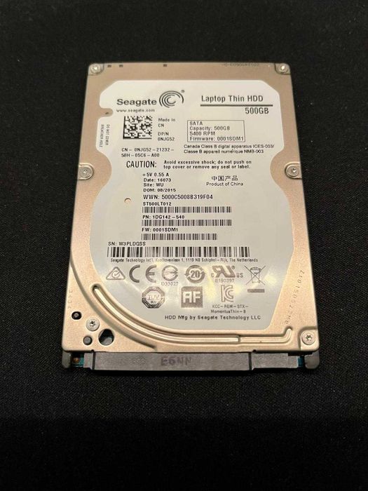 Dysk twardy Seagate Laptop Thin 500GB + adapter SATA–USB‑C