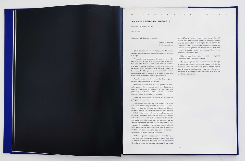 Manuel Oliveira | Da figuração à Abstracção / O Prazer da Ordem