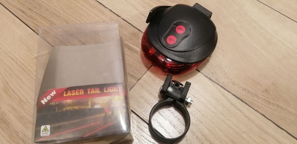 Lampa rowerowa tylna z laserem