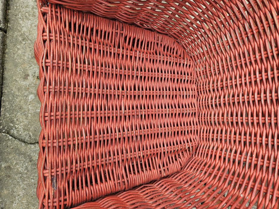 Duzy Fotel ogrodowy tarasowy rattanowy z poduszka