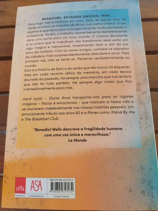 Hardland - Duros Anos, de Benedict Wells