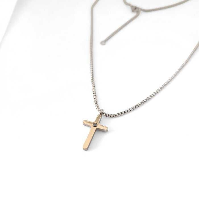 Diamante - 18 K - Aço, Ouro amarelo - Colar