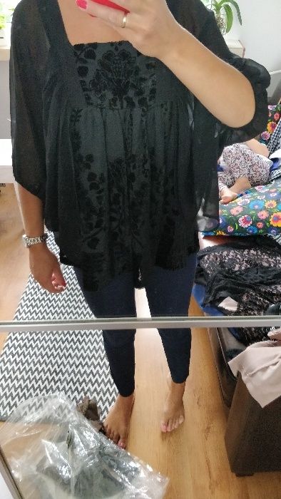 czarna bluzka H&M rozmiar S 36