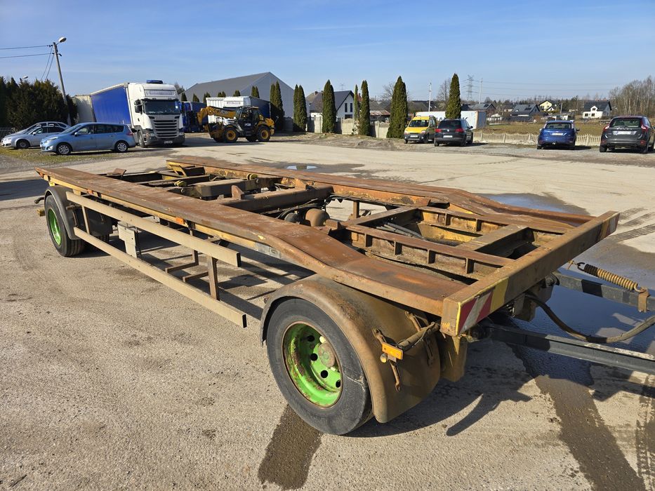 Przyczepa do hakowca HUFFERMANN rolnicza laweta rama podloga do bel