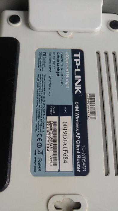 Tp-Link TL-WR543G