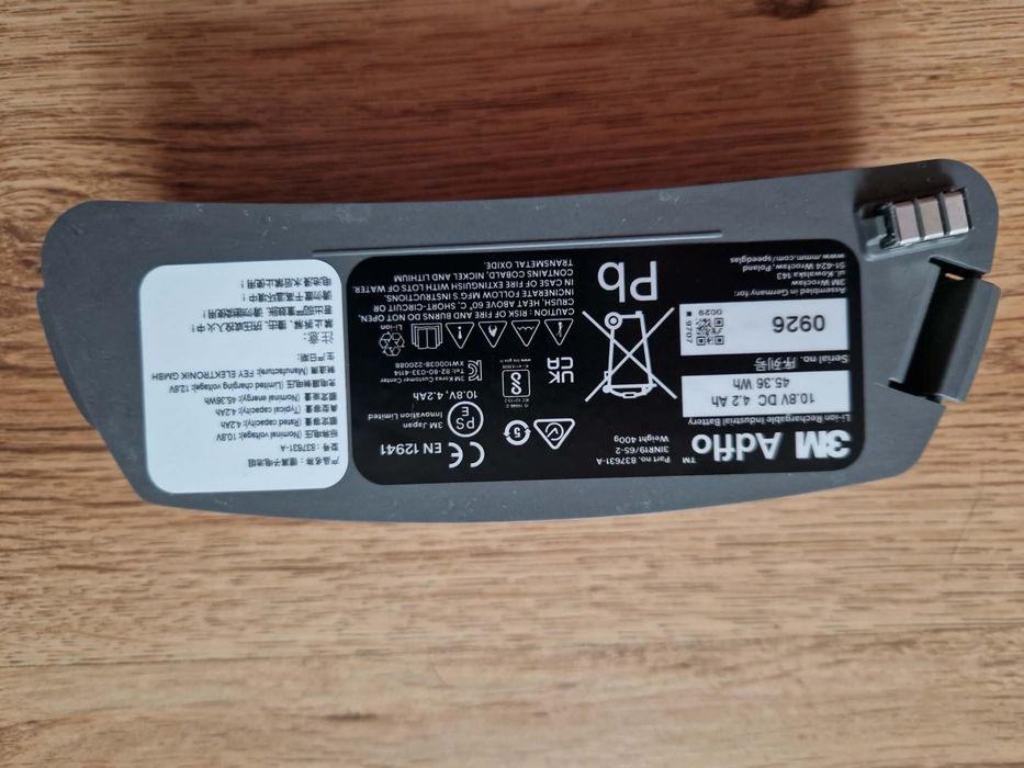 Akumulator 3M Adflo Speedglas 837631 - nowy, oryginał - 4.2Ah produkcja 2026