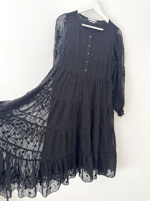 Reserved szyfonowa sukienka midi Haft