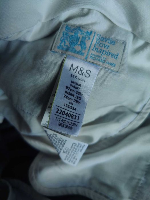 Джинсы (chino лён Marks&Spencer United Kingdom w38 grey.
