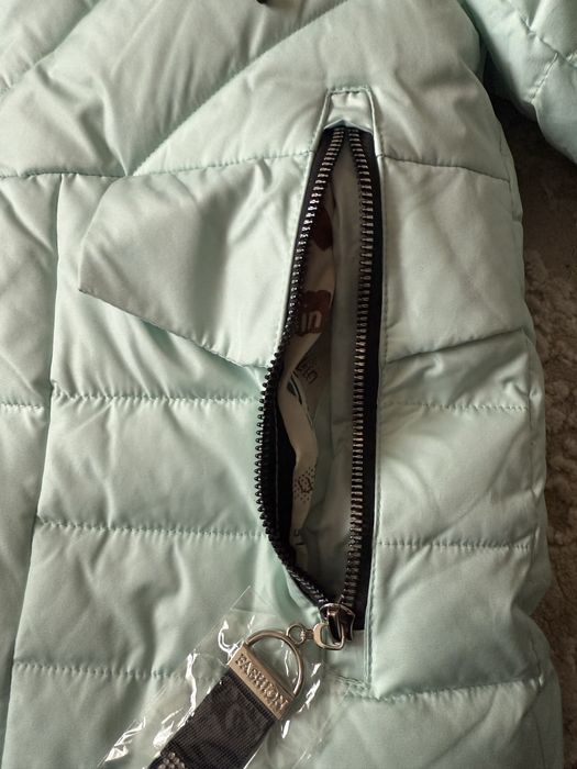 Зимова тепла подовжена куртка пальто на дівчинку 146-164