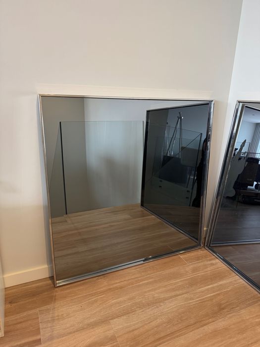 2 Espelhos em prata e inox polido