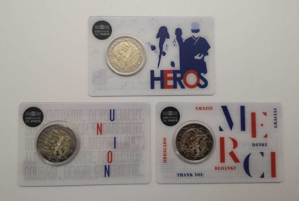 2 Euro Comemorativa - França 2020 - Médical