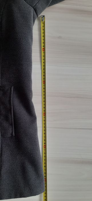 Szary Klasyczny Płaszcz r.L/XL