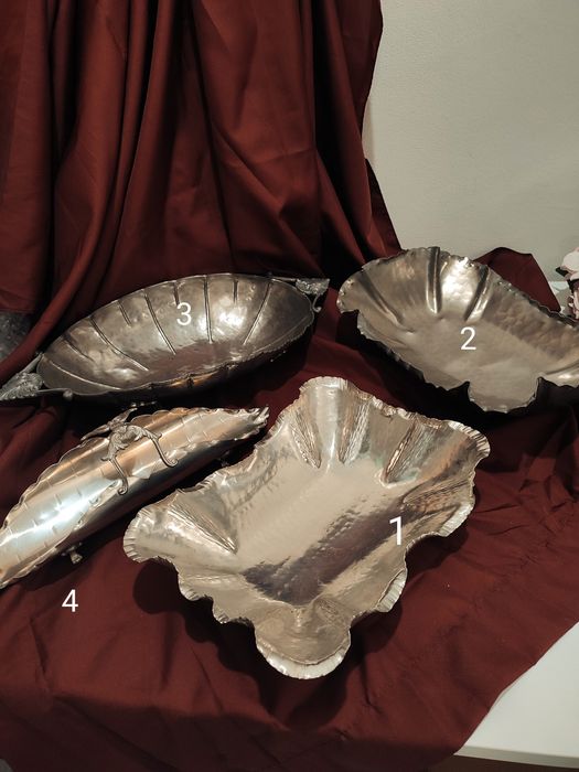 Вінтажна ваза блюдо фруктовниця олово, Італія