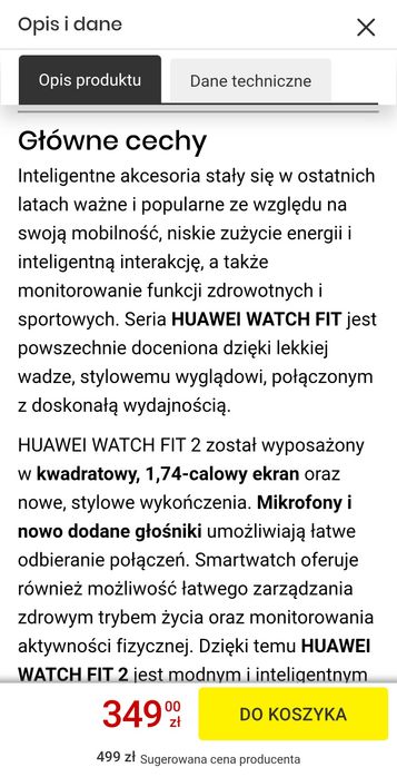 HUAWEI watch fit 2