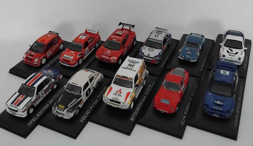 Lancia 037 Rally, AUDI Quattro E2, Renault 5 Turbo 1-43. 25€.  Vendo miniaturas da minha coleção.
