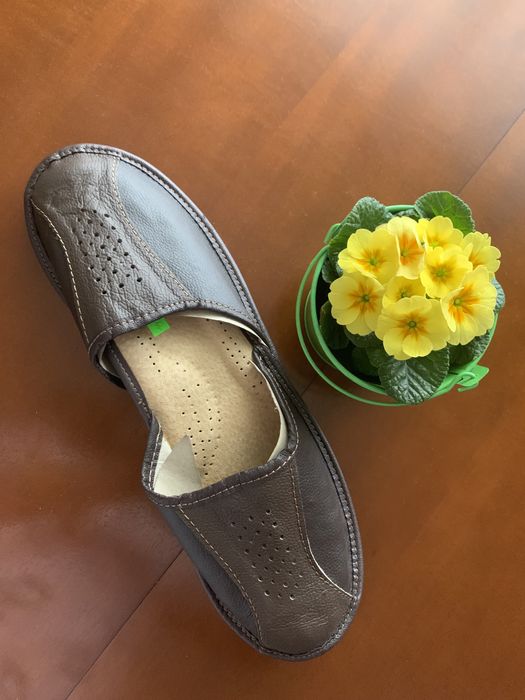 Papcie pantofle r 44 skórzane Dzień Dziadka