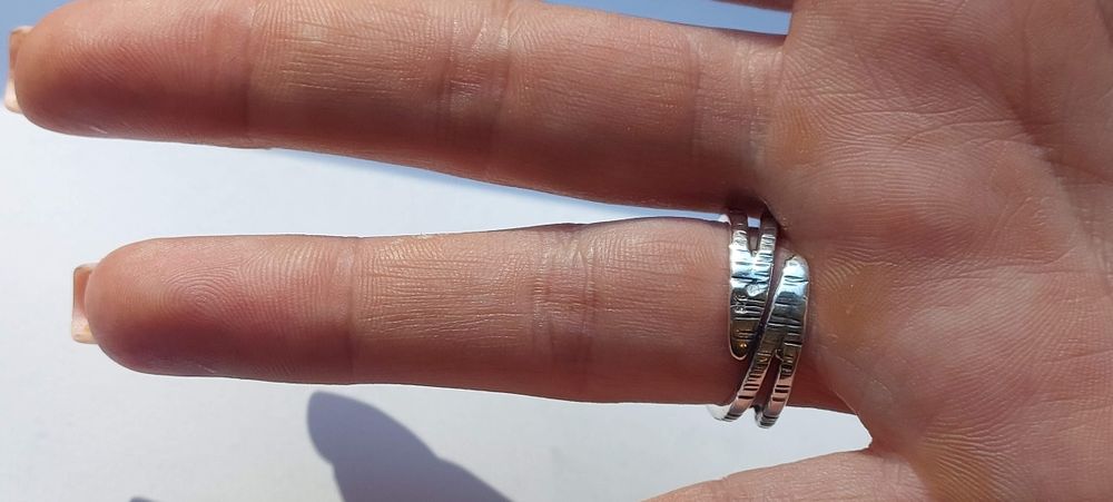 Pierścionek srebro oksydowane 925 z chalcedonem