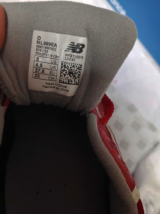czerwone nowe buty new balance 37,5 wkładka ok 24 cm