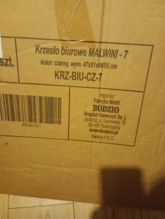 Krzesło biurowe.