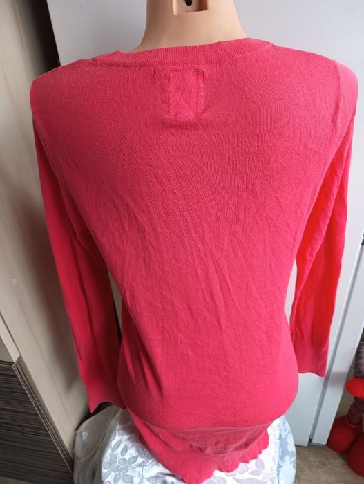 Kardigan L 40 Cotton organic na guziki sweterek narzutka dekold V