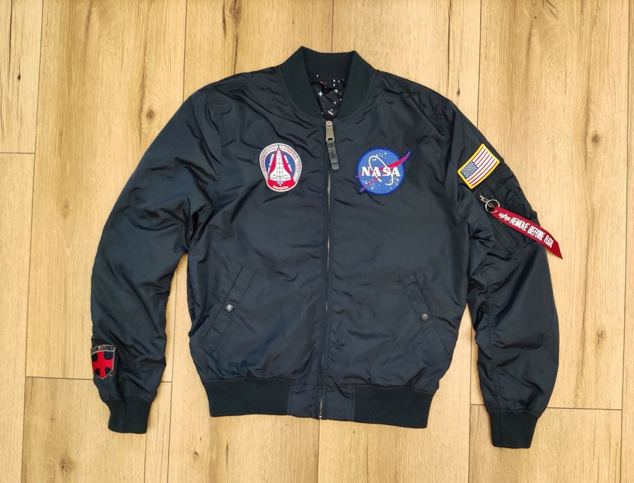 Alpha Industries męska kurtka bomberka granatowa w rozmiarze L