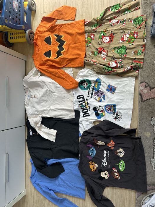 Paka dla chłopca r 110/116 bdb stan zara hm bluza spodnie koszulka