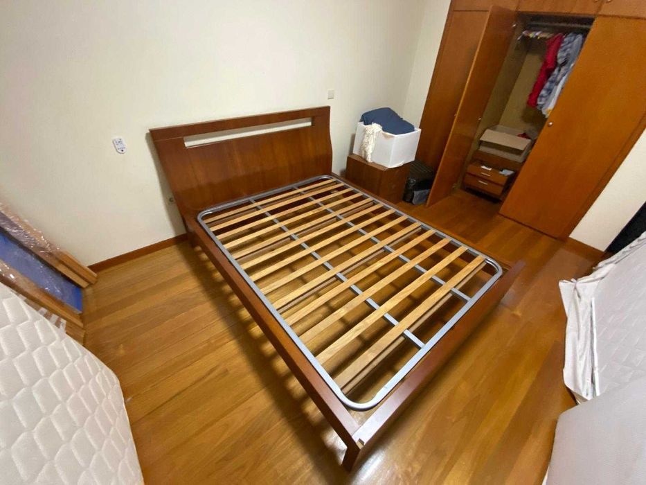 Cama casal madeira maciça